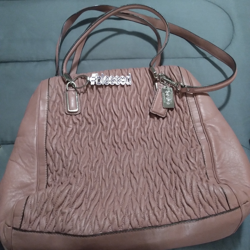 Pink/Peach med. Coach purse